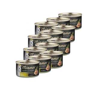 Miamor Feine Filets in jelly - drėgnas kačių maistas vištiena 12x100g skardinė
