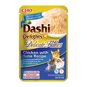 INABA Dashi Delights Delikatesiniai dribsniai Vištienos su tunu receptas 40g