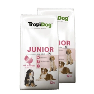TROPIDOG Premium Junior L su kalakutiena ir ryžiais 2x12kg