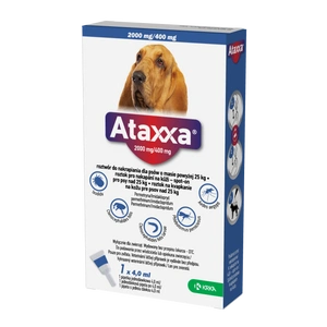 KRKA Ataxxa 2000 mg/400 mg lašai šunims, sveriantiems daugiau nei 25 kg