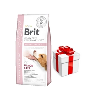 Brit GF veterinary diets dog Hypoallergenic 2 kg + Staigmena Šunui