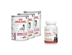 ROYAL CANIN Cardiac 3x410g skardinė + LAB-V Cardio Regeneration - Širdies ir kraujagyslių parama šunims ir katėms 45 kapsulės