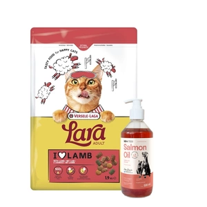 VERSELE-LAGA Lara Adult Lamb 1,9 kg - Suaugusių kačių ėdalas su ėriena + LAB V Lašišų aliejus šunims ir katėms 500ml