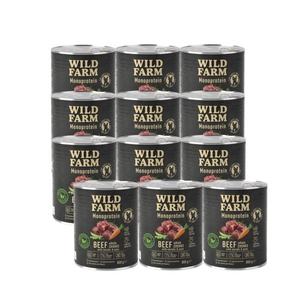 WILD FARM Monoprotein Beef 12x800g hipoalerginis maistas šunims
