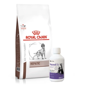 ROYAL CANIN Hepatic HF 16 1,5kg + Lab-v Hepasil Dog & Cat preparatas šunų ir kačių kepenų veiklai gerinti 250 ml