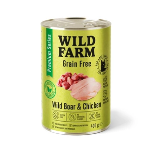 WILD FARM Premium Grain Free Wild Boar and Chicken 400g - kačių maistas be grūdų