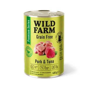 WILD FARM Premium Grain Free Pork and Tuna 400g - maistas katėms be grūdų