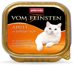 ANIMONDA Vom Feinsten Adult Cat skonis: su paukštiena ir veršiena 100g x32