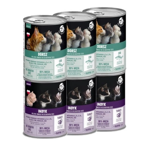 PetRepublic gabaliukai padaže 3x400g su kalakutiena + 3x400g su menke