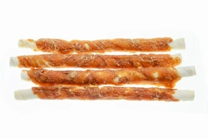 CAN AGRI - Gardėsis šunims, jautienos odos lazdelė su vištiena, 28cm, 320g