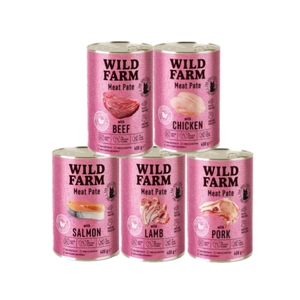 WILD FARM 5 skonių paštetų mišinys 5x400g - maistas katėms be glitimo