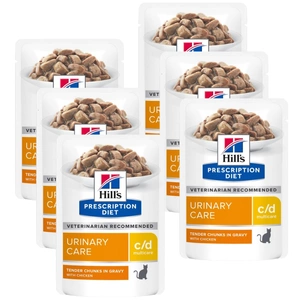 HILL'S PD Prescription Diet Feline c/d Multicare Chicken 6x85g paketėlis