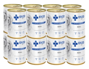 ENZO VET Inkstų dietos inkstų ligoms gydyti su jautiena šunims 16x400g