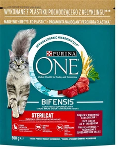 Purina One Cat Sterilcat jautienos maistas katėms 800g
