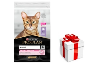 PRO PLAN Delicate Digestion kalakutienos turtingas kačių ėdalas 10kg + STAIGMENA KATEI