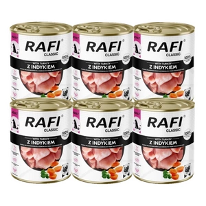 DOLINA NOTECI Šlapias maistas šunims Rafi Classic su kalakutiena 6x800g