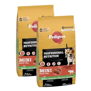 PEDIGREE sausas maistas mažų veislių šunims su jautiena ir daržovėmis 2x12 kg
