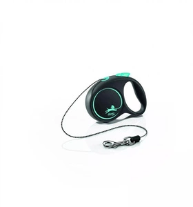 FLEXI pavadėlis Black Design blue XS - nuo 3 m iki 8 kg - virvė
