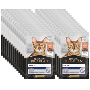 Purina Pro Plan Indoor Adult su lašiša katėms 26x85g