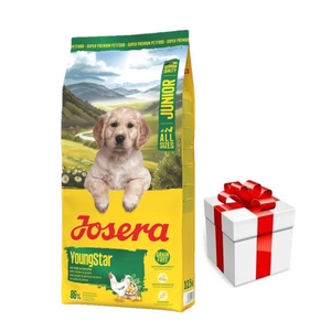 JOSERA YoungStar - be grūdų 12,5 kg + Staigmena Šunui