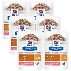 HILL'S PD Prescription Diet Feline k/d lašiša 6x85g - paketėlis