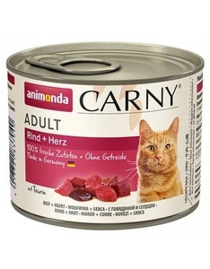 ANIMONDA Cat Carny Adult skonis: jautiena ir širdys 200g x12