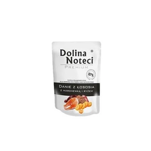 DOLINA NOTECI Lašiša su morkomis ir ryžiais 300g drėgno šunų ėdalo