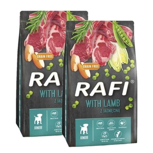 DOLINA NOTECI Rafi Junior sausas ėdalas šunims su ėriena 2x10 kg