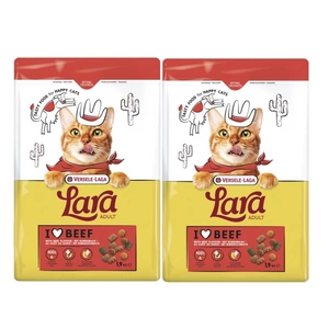 VERSELE-LAGA Lara Adult Beef 2x1.9kg - Suaugusių kačių ėdalas su jautienos skoniu