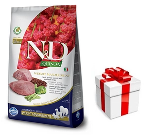 Farmina N&D Quinoa canine WEIGHT MANAGEMENT LAMB 7kg + STAIGMENA ŠUNUI