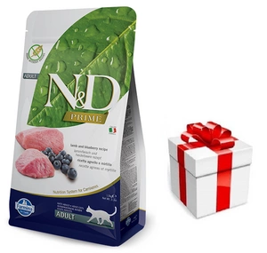 Farmina N&D Prime feline LAMB & BLUEBERRY ADULT 5kg + STAIGMENA KATEI