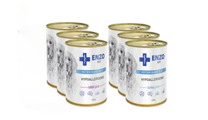 ENZO VET Hypoallergenic pašaras šunims su kalakutiena ir triušiena 6x400g