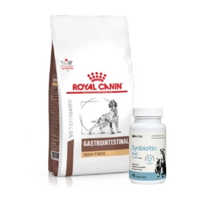 ROYAL CANIN Fibre Response Gastrointestinal  šunims 2kg + LAB-V Synbiotic Vet - virškinamojo trakto sveikata ir žarnyno mikroflora šunims ir katėms 45 kapsulės