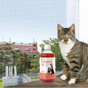 TRIXIE Apsauginis nailono tinklas 2 x 1,5 m + LAB V Lašišų aliejus šunims ir katėms 500ml