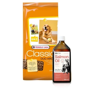 Versele Laga Classic Dog Duo Step 20 kg + Lab-V 100% lašišų aliejus įvairaus amžiaus šunims ir katėms 500ml šalto spaudimo