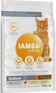 IAMS-Dry food for Vitality Indoor suaugusioms ir vyresnėms katėms, negyvenančioms namuose, vištiena 10kg