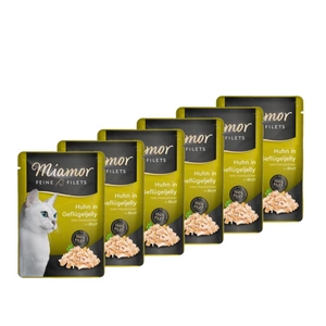 Miamor Feine Filets - drėgnas kačių maistas vištiena paukštienos drebučiuose 6x100g