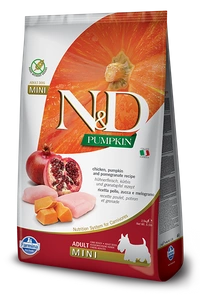 Farmina N&amp;D Pumpkin Grain Free šunims VIKIS IR POMEGRANATAI ADULT MINI 2,5kg
