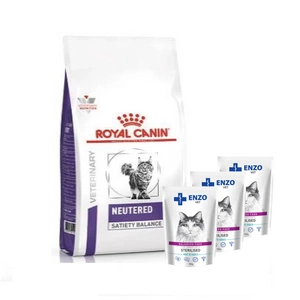 ROYAL CANIN Neutered Satiety Balance 3,5kg + ENZO VET Sterilizuota su veršiena padaže 3x100g