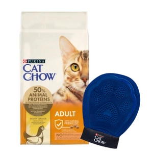 PURINA Cat Chow Adult Chicken Food 15kg + nemokama priežiūros pirštinė