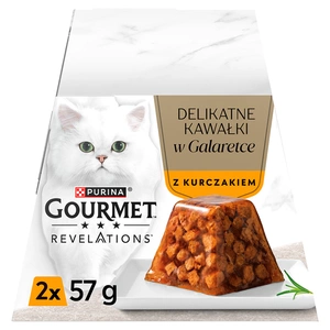 GOURMET Revelations Delikatesiniai gabalėliai želė su vištiena 2x57g