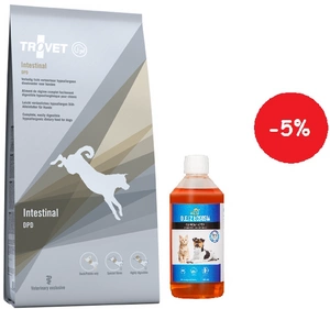 Trovet DPD Intestinal - Duck & Potato (šuniui) 10kg + LAB V Lašišų aliejus šunims ir katėms 500ml