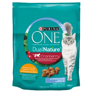 Purina One Dual Nature Spirulina suaugusių kačių ėdalas su vištiena 750g