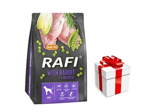 DOLINA NOTECI Rafi sausas maistas šunims su triušiena 3kg + Staigmena Šunui