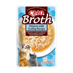 INABA Cat Ciao Broth - vištienos ir šukučių skonio papildomas ėdalas katėms 40g