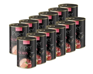 DOLINA NOTECI Piper katėms su lašiša 12x400g