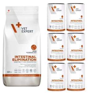VETEXPERT Dog Intestinal Elimination 12kg + Intestinal 6x400g
