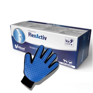 VETFOOD FlexActiv 120 kapsulių. + priežiūros pirštinė