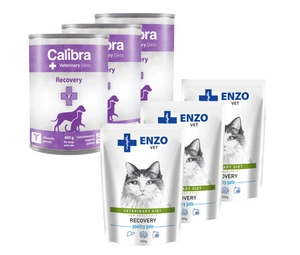 Calibra Veterinary Diets Recovery Dog/Cat 3x400g + ENZO VET Recovery katėms 3x100g