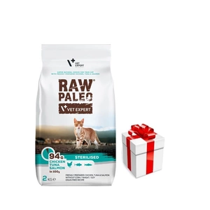 Vetexpert Raw Paleo Sterilizuota katė 2kg + Staigmena katei